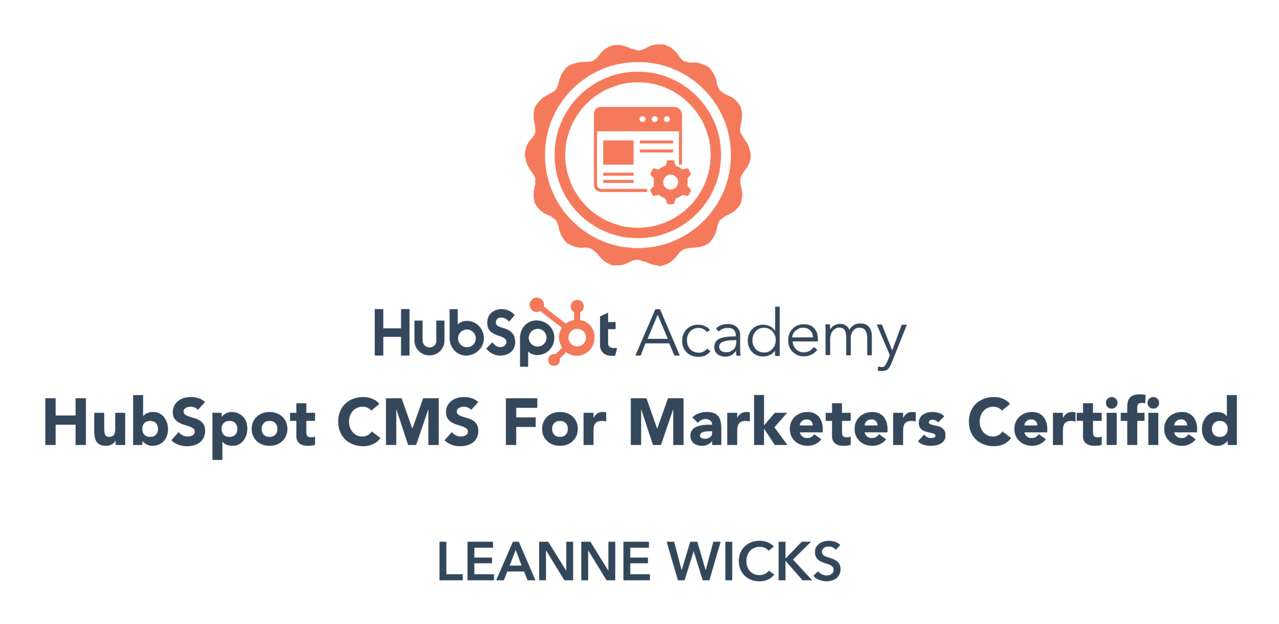 HubSpot CMS for Marketers Certification