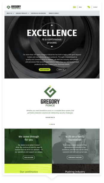 TKG Designs Custom Drupal Website for Gregory Industries' Manufacturing Solutions