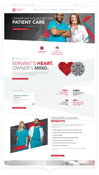 Custom Drupal Website Development for US Acute Care Solutions by TKG